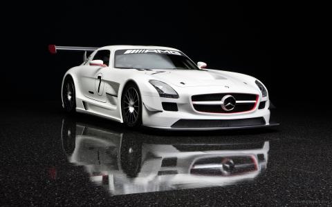 奔驰SLS AMG 2011苯gt3related汽车壁纸壁纸