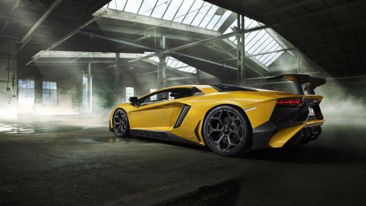 兰博基尼Aventador LP 750 4 Superveloce后方类似汽车壁纸壁纸