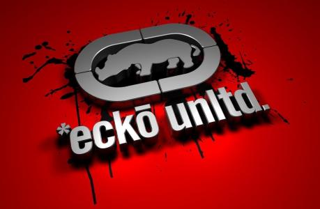 Ecko，红色背景，徽标壁纸