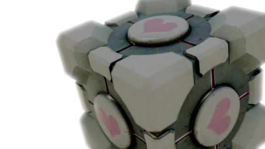 Portal Companion Cube White高清壁纸