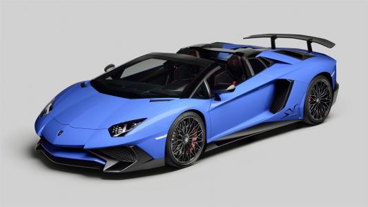 2015兰博基尼Aventador lp750-4蓝色跑车壁纸