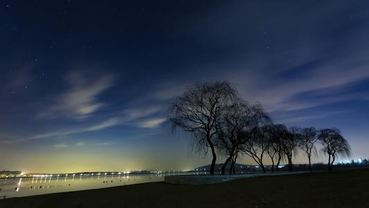 唯美的星空夜景风景摄影