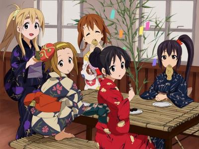 K-ON！，动漫女孩，秋山M，寿树Tsumugi，Tainaka Ritsu，平泽唯一，中野梓壁纸