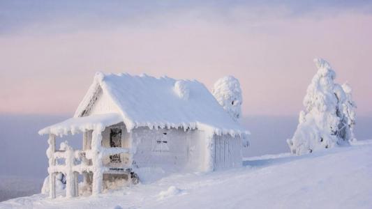 唯美冬日雪景摄影