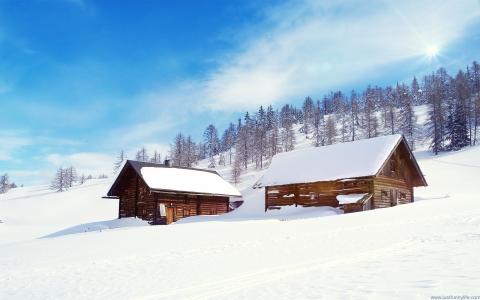 仙境雪自然壁纸