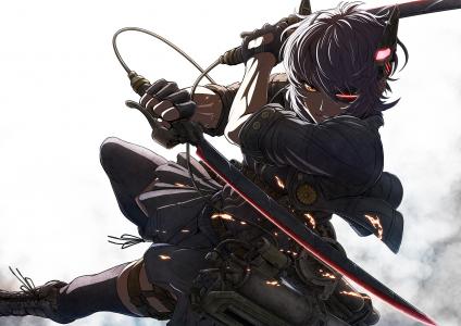 Tenryuu，Shingeki no Kyojin，动漫女孩，剑壁纸