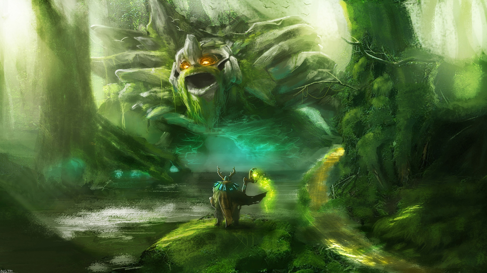 Dota绿色绘制巨人高清壁纸