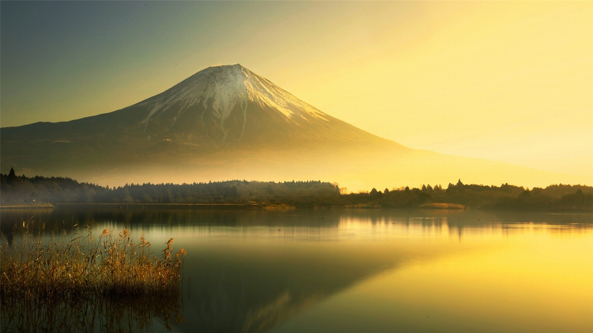漂亮的富士山风景唯美