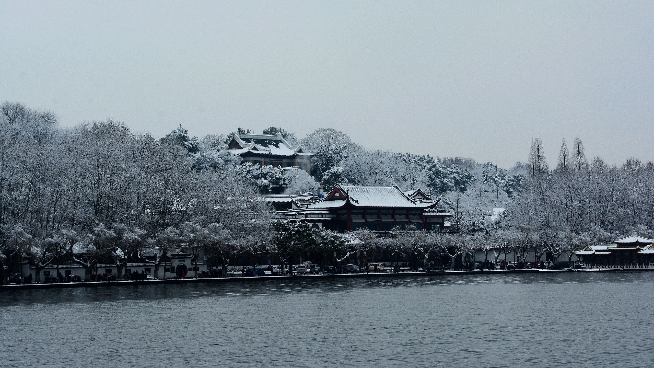 杭州西湖雪景摄影