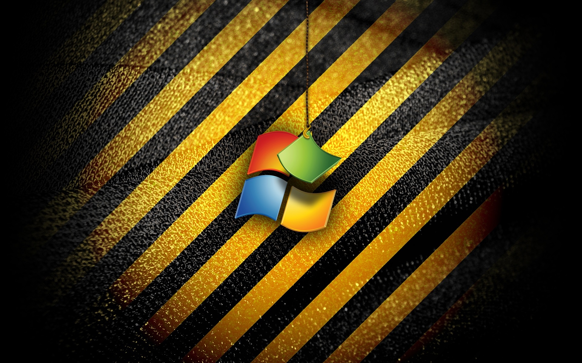 Windows操作系统标志，条纹墙纸