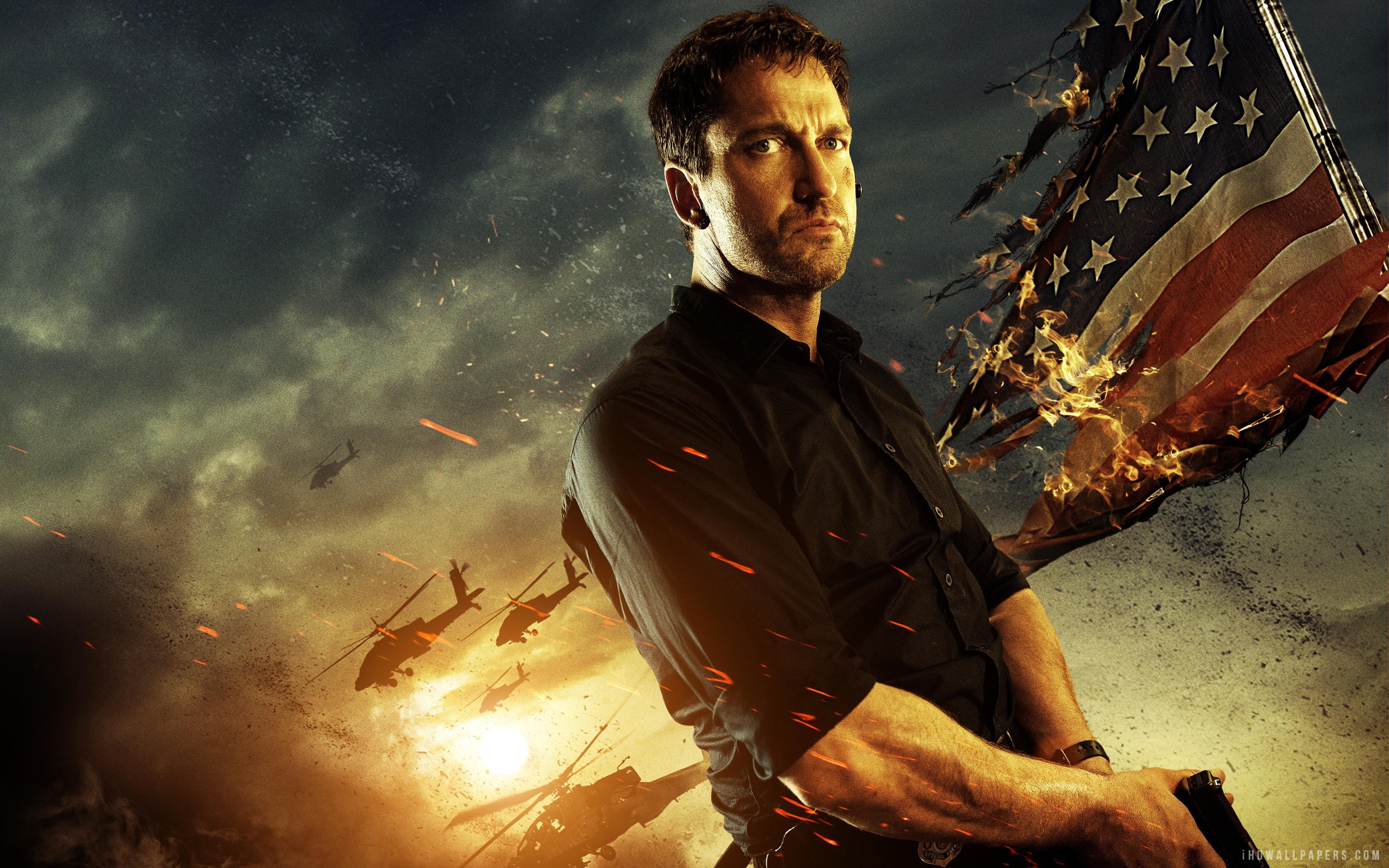 Gerard Butler Olympus的墙纸掉了。