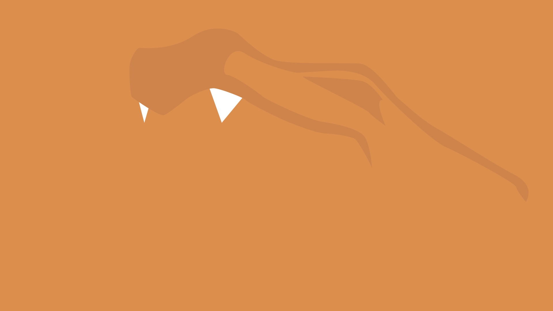 宠物小精灵Minimal Orange Charizard高清壁纸