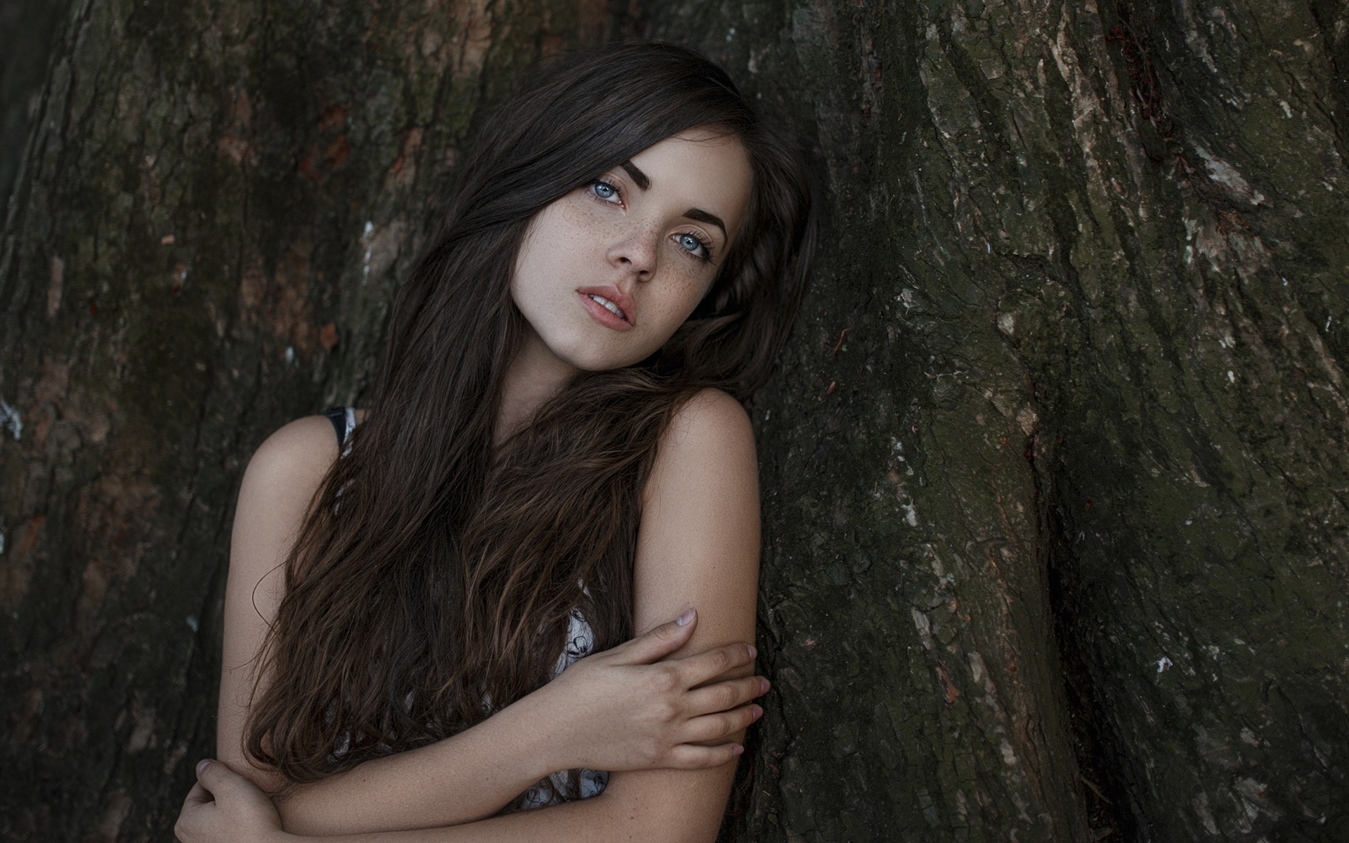 Katya，雀斑，长头发的女孩，写真壁纸