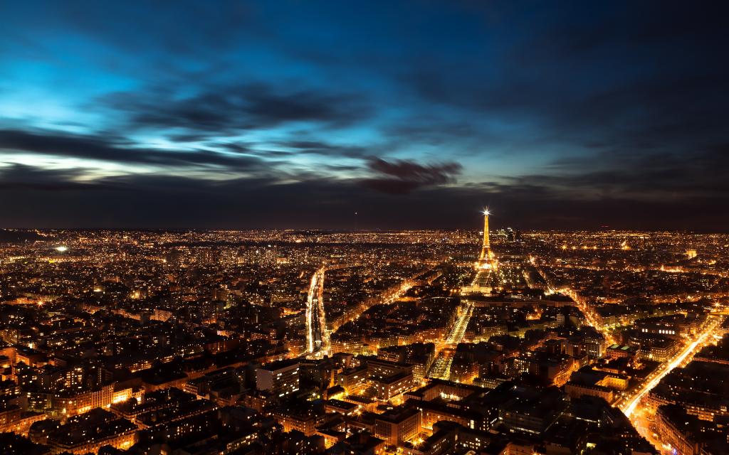 夜巴黎壁纸图片