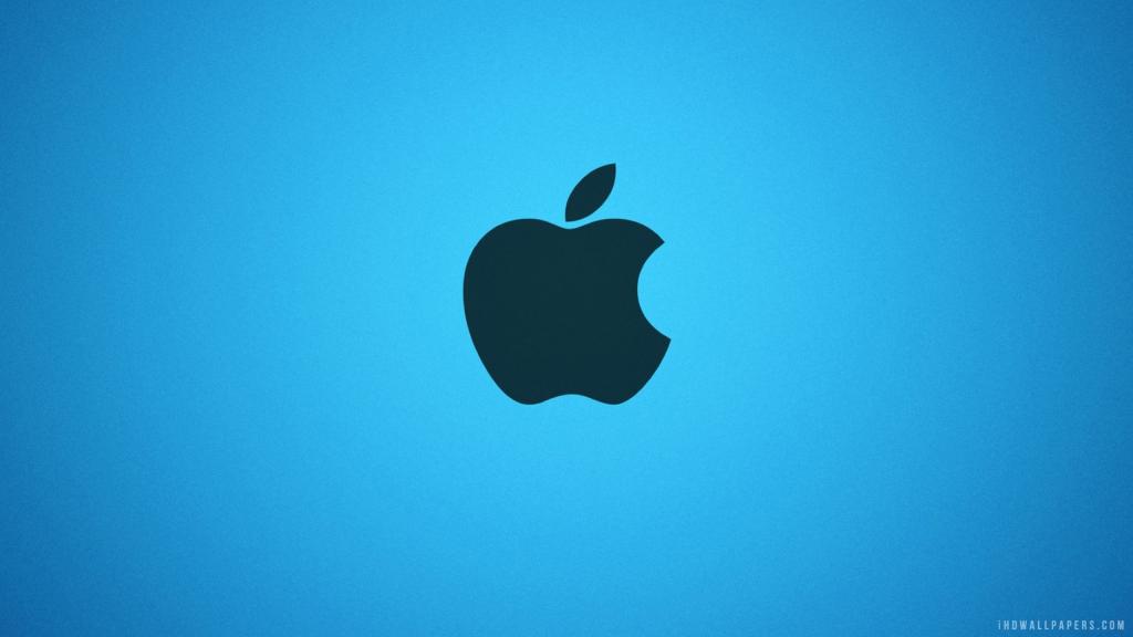 1苹果标志蓝色壁纸,高清图片,壁纸