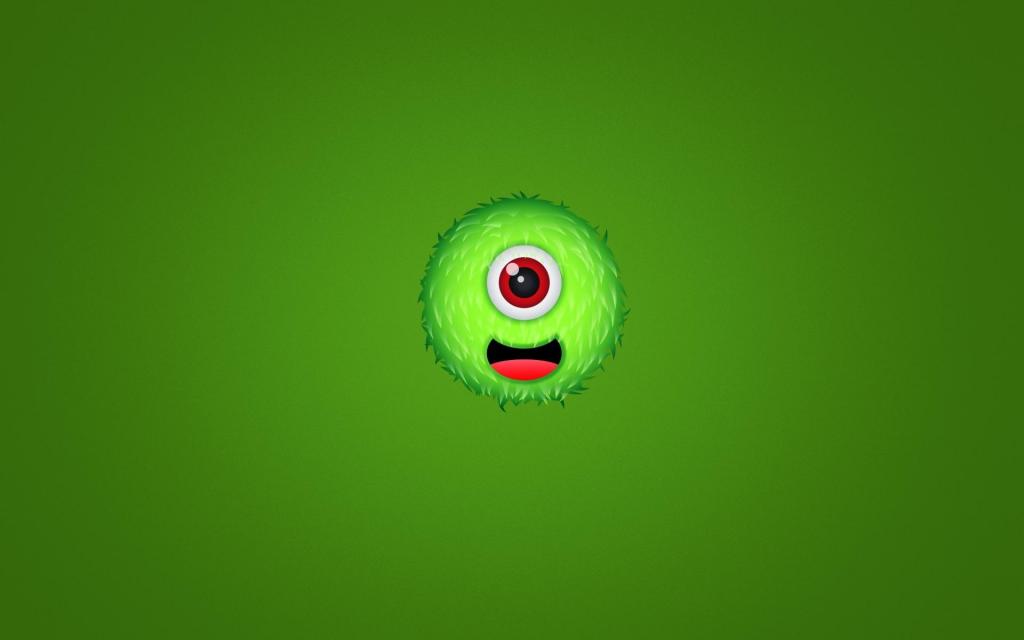 一只眼睛的绿色怪物壁纸