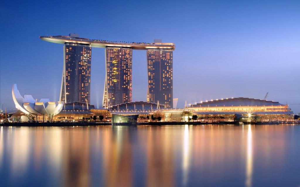 滨海湾金沙度假酒店新加坡桌面照片壁纸