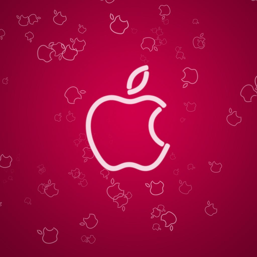 苹果,品牌,徽标,技术,电子产品,红色背景壁纸