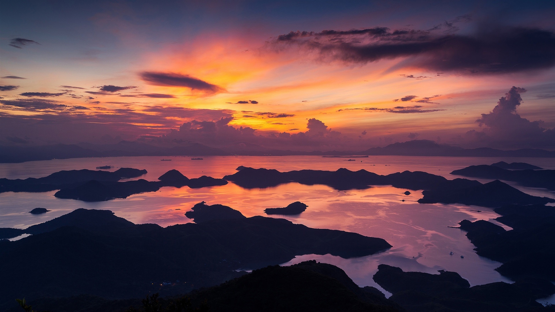 中国香港,早上,海,海岸,红色的天空,云,日出壁纸800x600分辨率查看