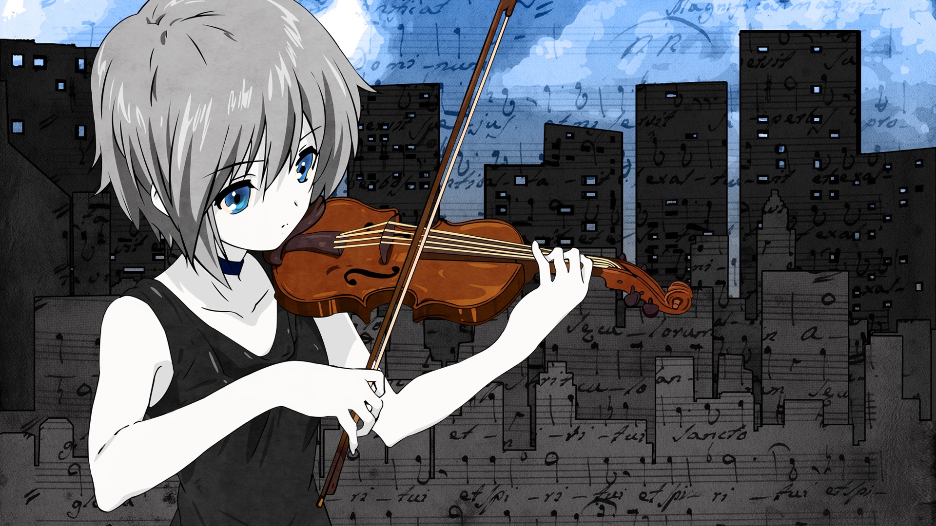 小提琴壁纸动漫图片