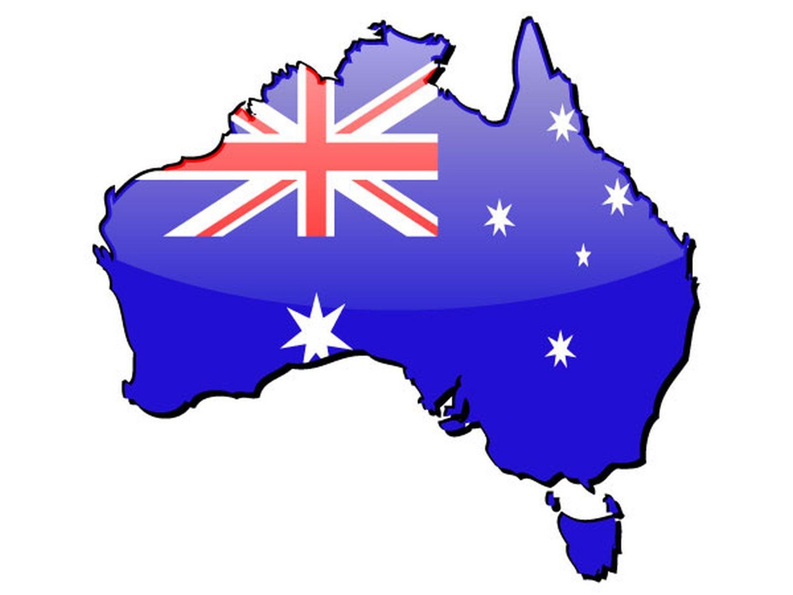 高清澳大利亚地图旗照片壁纸高清原图查看