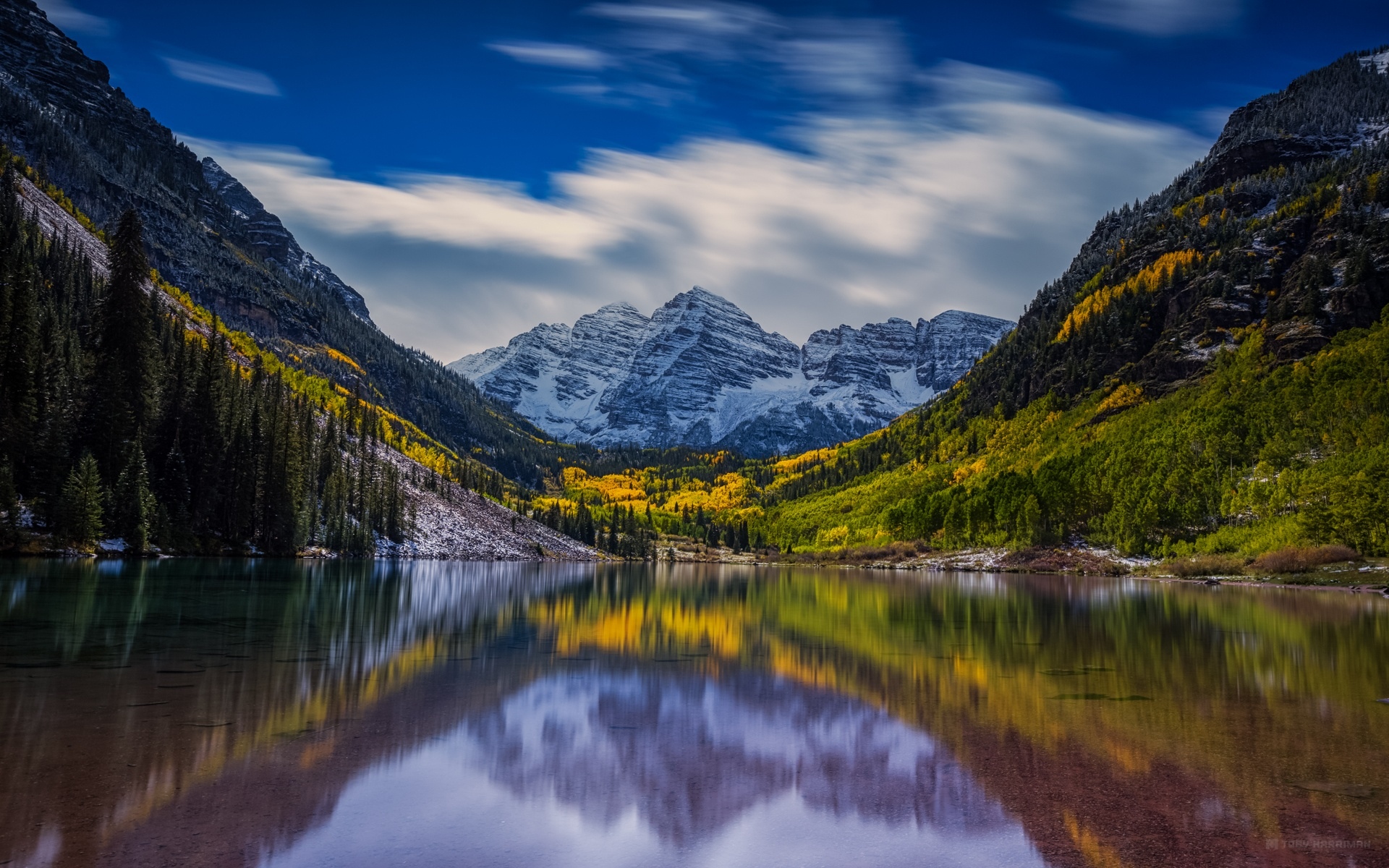 山,森林,湖,反射,安静的风景壁纸1440x900分辨率查看