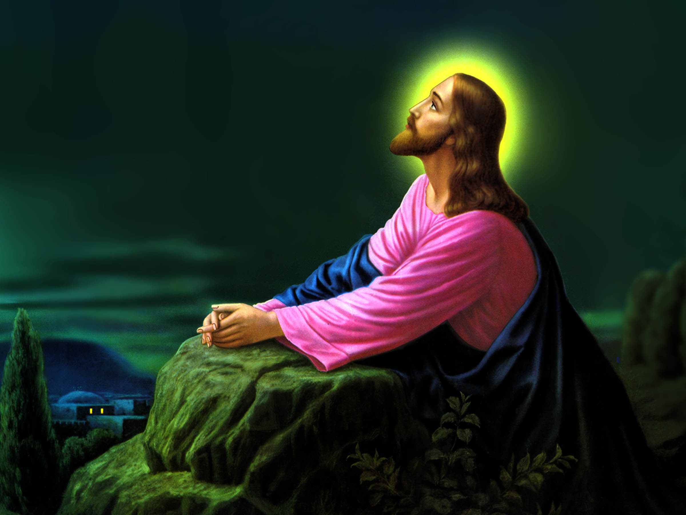 耶稣基督祈祷免费的背景桌面图像壁纸1600x900分辨率查看