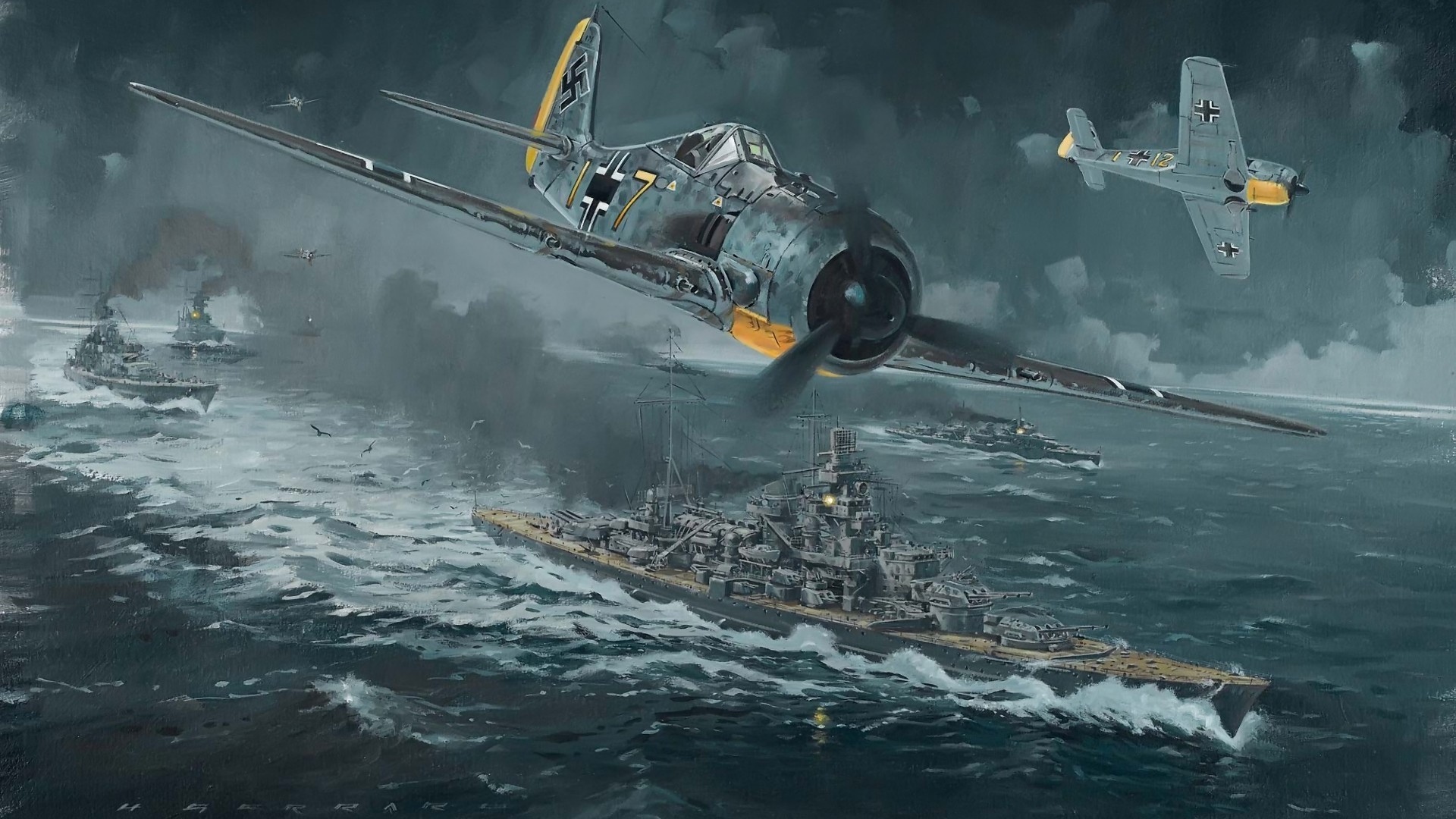飞机绘图战舰fw 190通道冲刺1942年操作cerberus高清壁纸高清原图查看