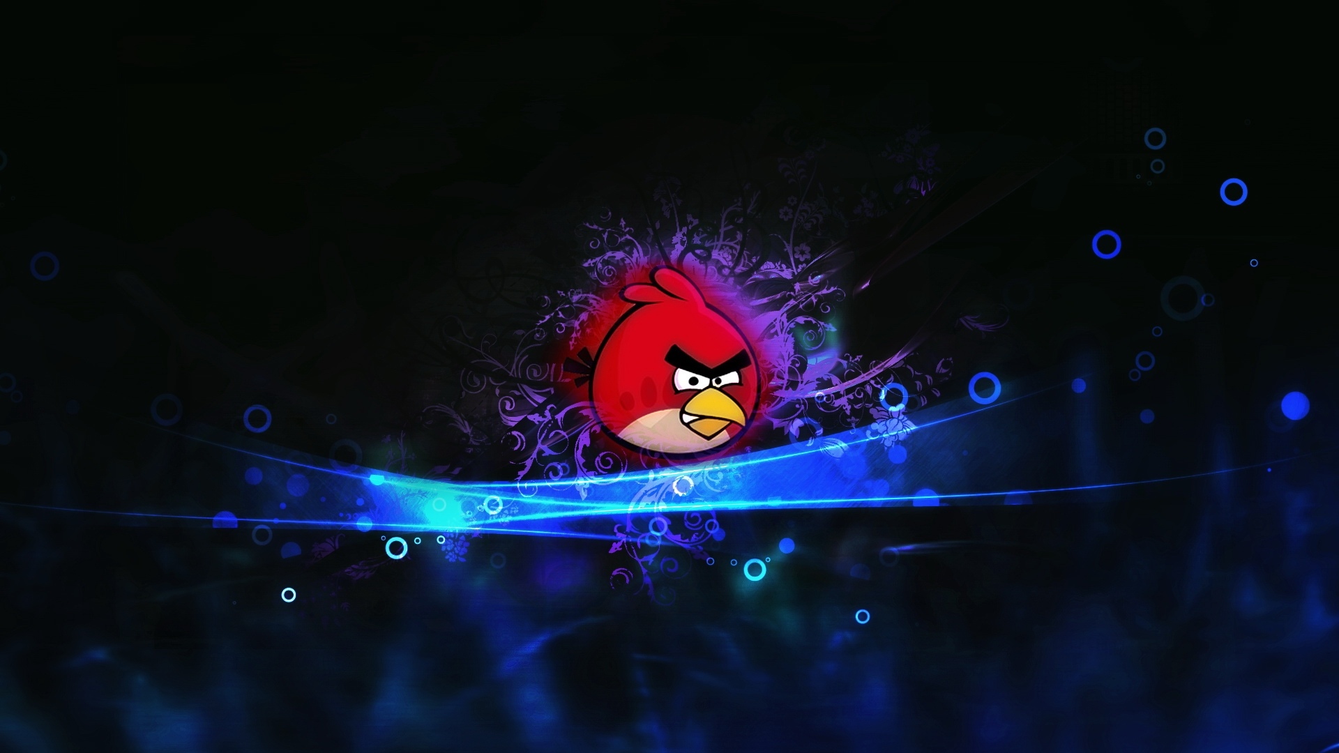 抽象的愤怒的小鸟红色抽象酷3d高清壁纸