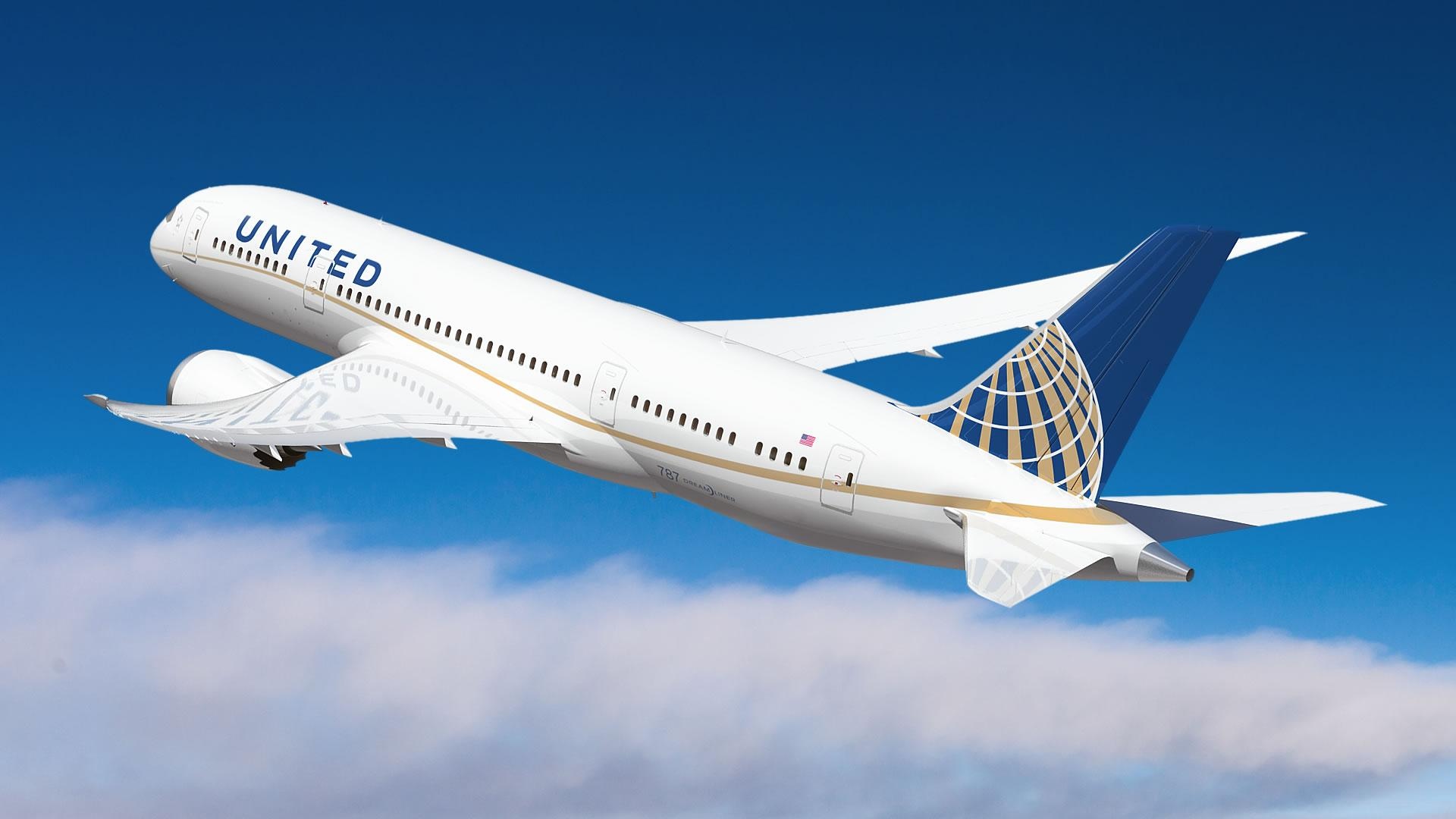 美国联合航空公司波音787梦幻壁纸高清原图查看